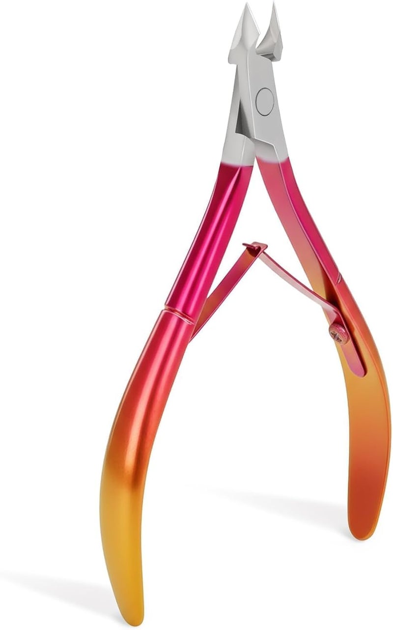 cmetta Cuticle Nipper, Polished Coated Durable Trimmer, Nail Clipper with Fine Edge, Comfort Grip Cuticle Cutter and Remover Tool Kit for Nail Care (Rose 1-PACK) - Image 1